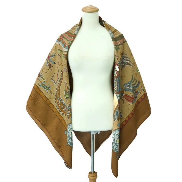 Hermes Carrege en Carre 140 REVE D AUSTRALIE Australian Dream Cassisil La thumbnail 9