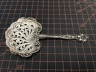 Antique Gorham Sterling Solid Bon Bon Spoon Pierced Bowl H-45 Hibiscus Flower
