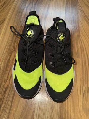 Nike Air Huarache Drift Lifestyle Kids 3Y 3 Black Neon Volt Shoes 943344-700