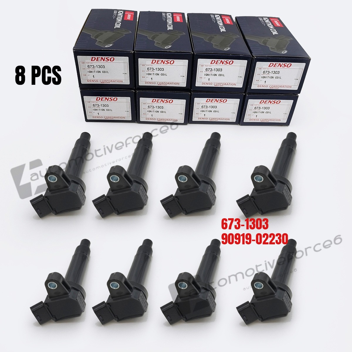 New 8Pcs Denso Ignition Coils For 1998-2010 TOYOTA Tundra 90919-02230 673-1303