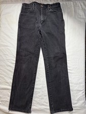 vintage Wrangler Men Size 33x32 black jeans classic straight-leg styling