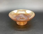 Jeanette Carnival Marigold Tree Bark Pedestal Compote Bowl 8 3/4" diameter
