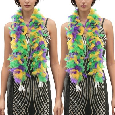 Pack of 2 Chandelle Boa 25g 47inch Feather Boa Women Turkey Party Dress Up Co...