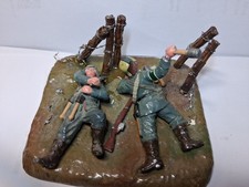 German Soldiers Cutting Thru Bobbed Wire Diorama