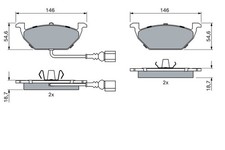 Bremsbelagsatz Vorne Ate-System für Audi A2 8Z A3 8L 8P Cabrio Sportback 02-16