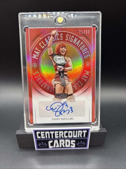 2025 Panini Combat Anthology - Mat Classic Signatures Shoko Nakajima Red /99