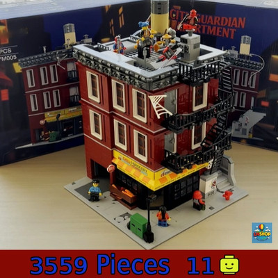Spider-Man NYC Apartment Deli Building Blocks 3559PCS Marvel Super Hero City Set