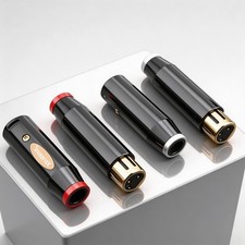 4pcs 3pin XLR Plug Pure Copper Gold Plated HiFi Audio Balanced Cable Connector