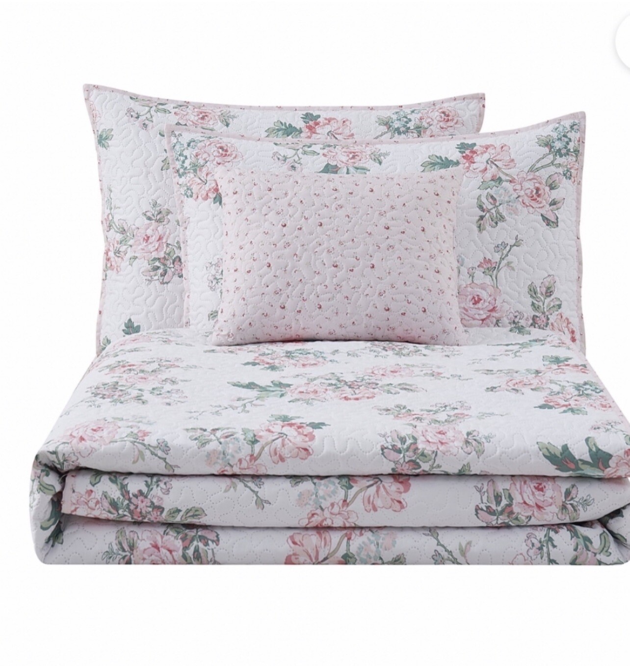 Rachel Ashwell Simply Shabby Chic queen Full White 4 Pc Quilt Set