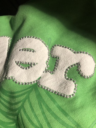 Sp5dr Slime Green Pullover Glitzer Schriftzug Hoodie Herren M - Bild 11 von 13