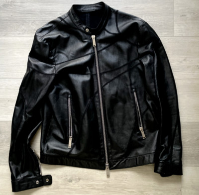 Dsquared2 Leather Blouson Black Sheep Leather 50