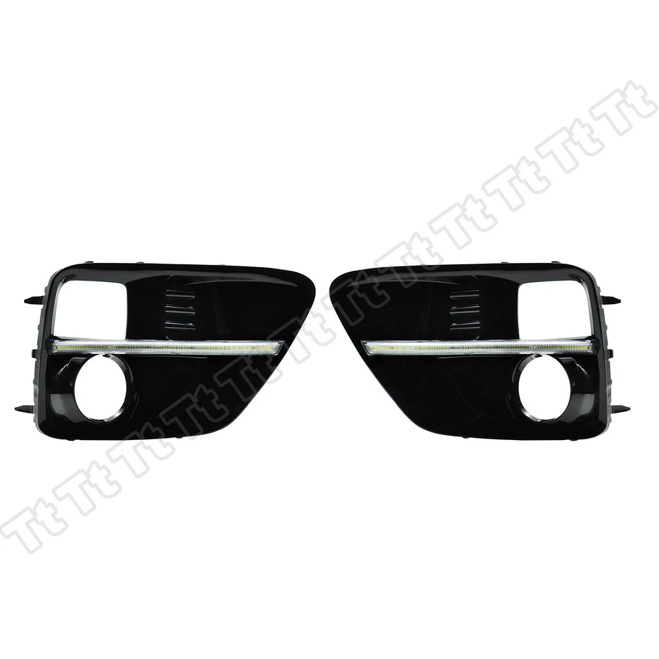 Sequential LED Turn Signal Light DRL Fog Light Bezels For Subaru WRX STI 2015-17 - Image 4 of 4
