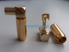 1X Gold RF COAX Male Plug Connector TV cable 9mm Right Angle