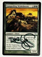 MTG Magic Stampeding Wildebeests Signed Artist Proof x1 10ED 10th Randy Gallegos