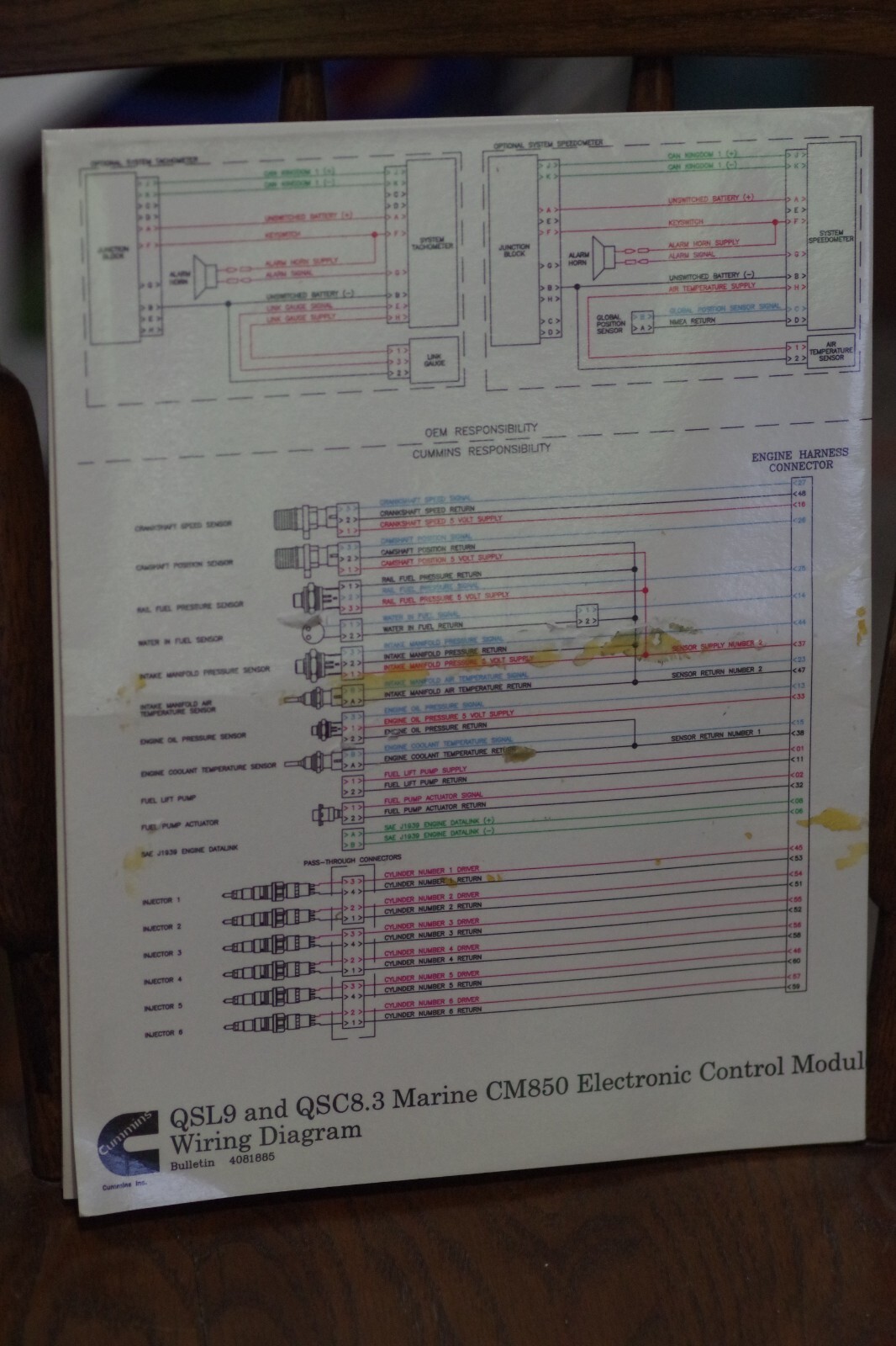 Cm850 Contol Module Cummins QSL9 and QSC8.3 Marine CM850 Electronic Control Module Wiring ...