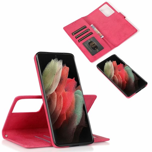 For Samsung S23 S22 S21 Ultra FE Note20 Case Removable Leather Flip Wallet Cover - Picture 8 of 69