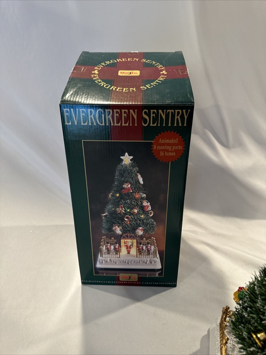 Vintage Maistro 1995 Evergreen Sentry Animated Illuminated Musical
