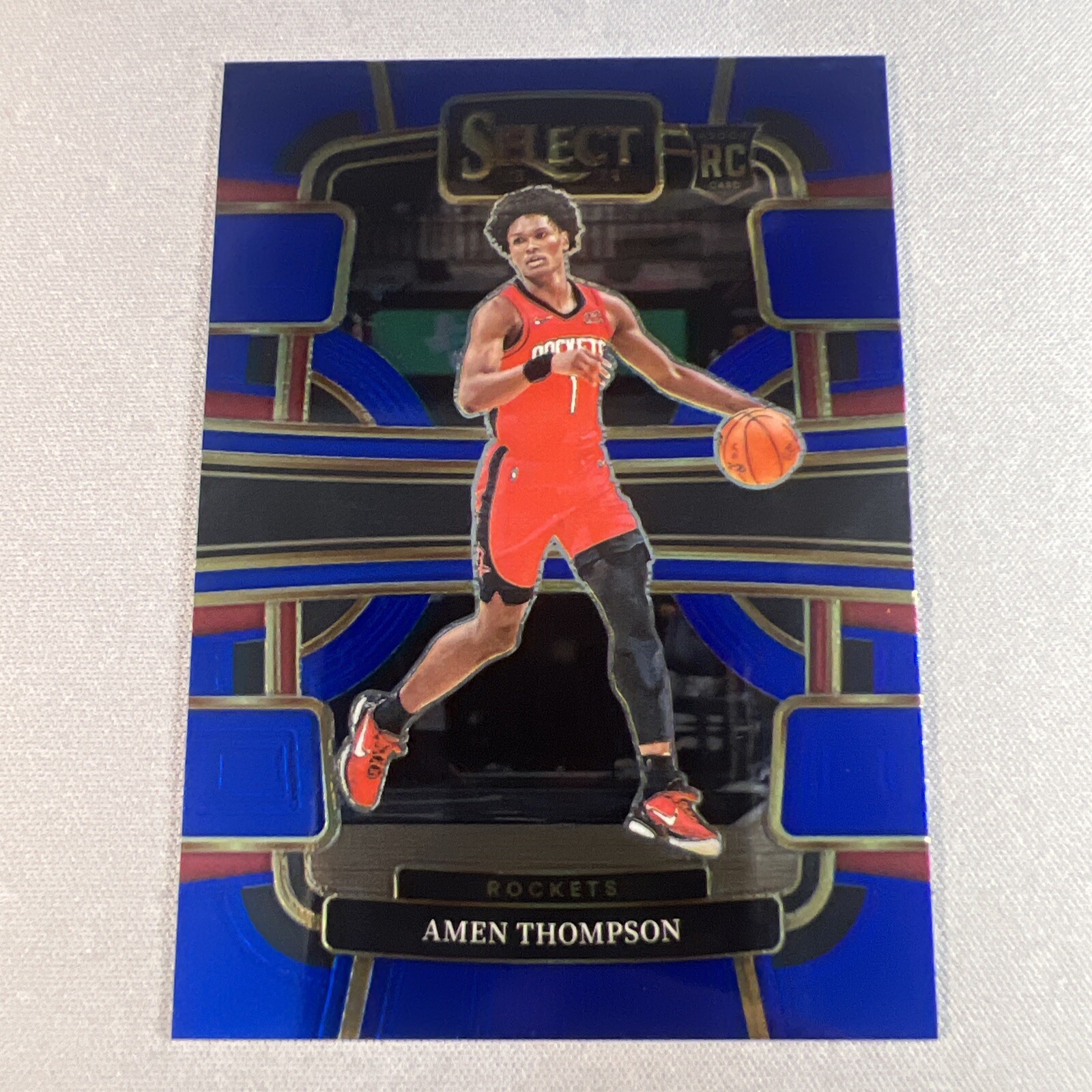 Amen Thompson 2023-24 Panini Select Blue Concourse Rookie #96 Rockets RC