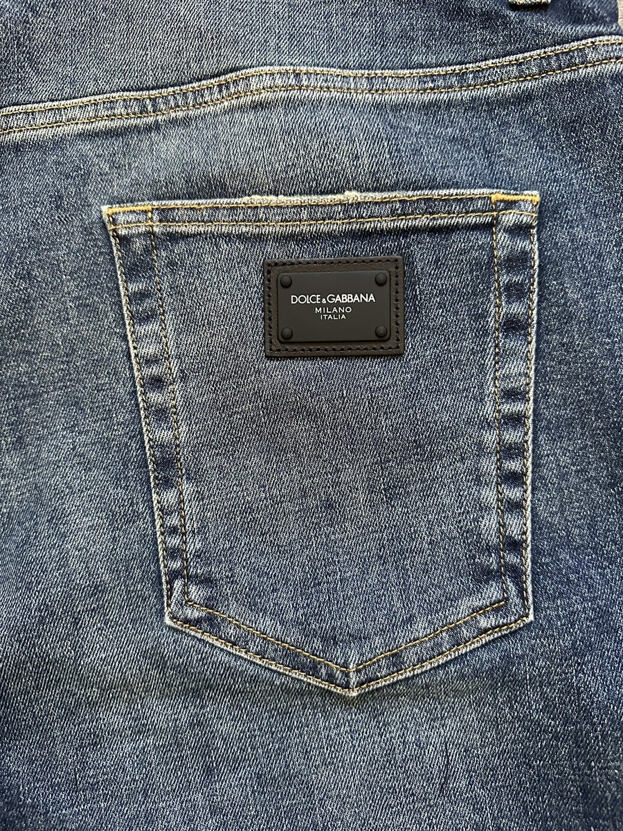 Dolce & Gabbana Stretch Denim Shorts Light Blue Wash Size