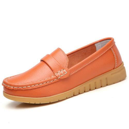 Women New Moccasins Pumps Flat Loafers PU Leather Casual Comfort Boat Shoes MOON - Picture 19 of 19