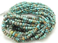 Arizona Turquoise Smooth Roundel Bead 16Inch 3To7MM Approx Natural Stone W-B2