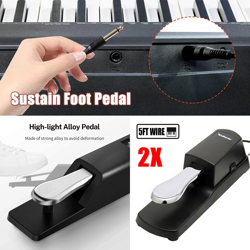 Sustain Pedal for Keyboard, Sovvid Upgraded Piano Pedal Universal Foot  Pedal for Any Electronic keyboards with Polarity Switch, for MIDI  Keyboards, Digital Pianos, Yamaha, Casio, Roland, Korg and More - Coupon  Codes