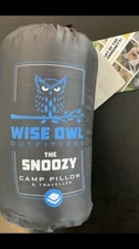 Wise Owl Outfitters The Snoozy Travel / Camp Pillow - NWT BLUE w/Travel Bag