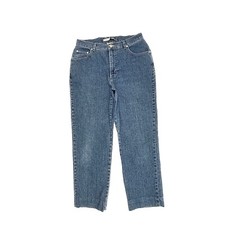 St. John's Bay Straight Leg Women's size 12P Dark Wash Blue Denim jeans