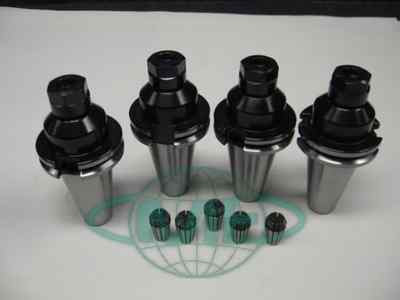 Power-Cut CAT40-ER16 4 chucks & 5 collets Heavy Duty Structure #CAT40-ER16Y