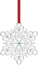 LENOX 2024 SNOW MAJESTY SNOWFLAKE ORNAMENT / SILVERPLATED /FREE SHIPPING