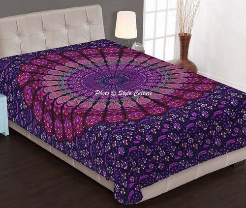 Twin Size Mandala Bedding Bed Cover Tapestry Hippie Bohemian Wall Hanging Throw - Picture 28 of 31