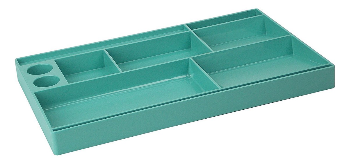 Acrimet Magazine Holders (2-Pack) - Clear Green Plastic File Organizers For Home/Office