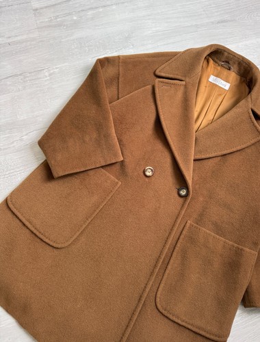 Women's MAX MARA Wool Cashmere Coat Overcoat Oversized RARE Size US10 UK14 M/L - Picture 9 of 16