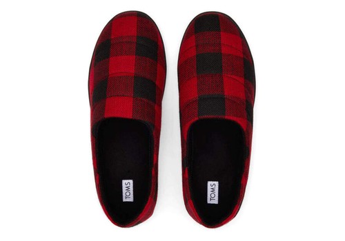 TOMS Mens Ezra Slipper - Red Plaid - Picture 5 of 19