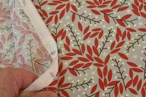 16" Long, Red Black & White Branches on Gray, Moda, Gingiber, Merriment, V400 - Picture 4 of 7