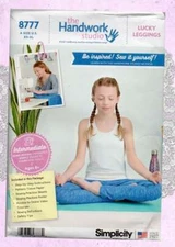 Simplicity 8777 Girls' Leggings Sewing Pattern sizes XS to XL