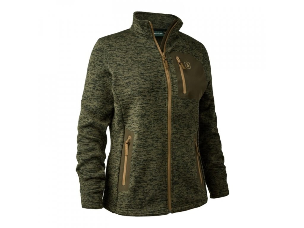 Deerhunter Lady Sarek Knitted Jacket In Olive Night Melange - 10