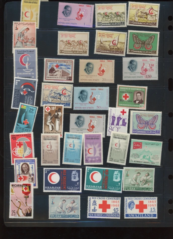 LOTE DE 335 SELLOS CRUZ ROJA MUNDIAL (MB30 Foto 4 de 4