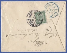 AUSTRIA 1906  35h FJ on Reg. cover, TRIEST 3 to Munchen, Germany