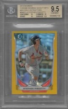 BGS 9.5 2014 Bowman Chrome Scout Mini GOLD REFRACTOR Stephen Piscotty #d 7/25