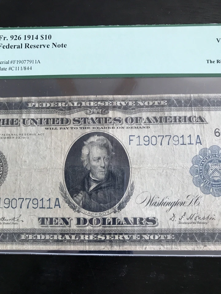 1914 $10 FRN-926 Atlanta Georgia  PCGS 20 RARE As pictured - Image 3 of 4