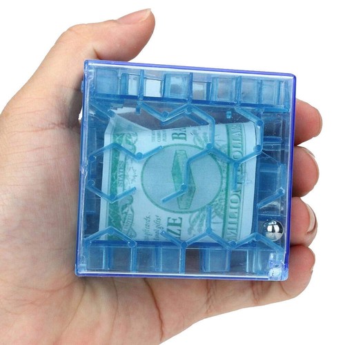 3D Cube Puzzle Money Maze Bank Saving Coin Collection Case Box Fun Brain Game UK - Picture 3 of 11