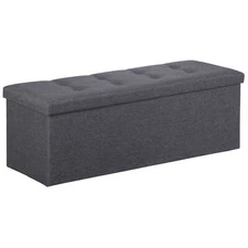 43" Folding Storage Ottoman Bench Foot Rest Storage Chest w/Divider for Bedroom