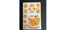 Kawaii cute handmade sticker sheet kitty cat bakery cafe planner stickers