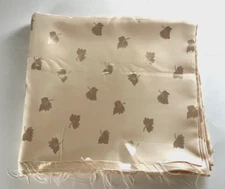 Brushed Satin/Shiny Satin Leaf Fabric Light Golden Champagne 5 7/8 yd x 58"