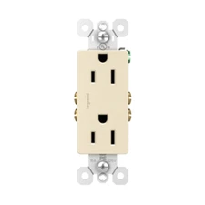 10 pack Pass & Seymour HEAVY-DUTY DECORATOR 15A Duplex RECEPTACLE, IVORY