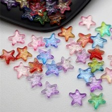100Pcs Mixed Glass Lampwork Starfish Beads 10mm DIY Jewelry Making Crafts