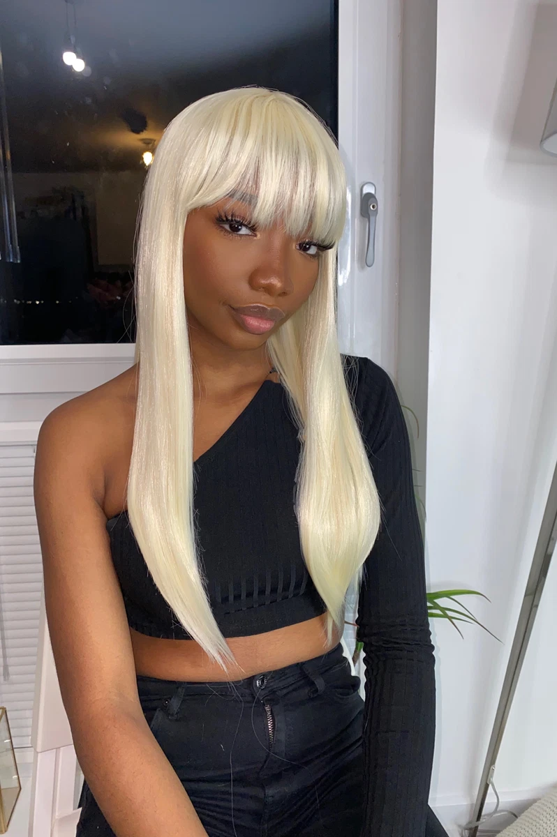 Blonde top wig fringe