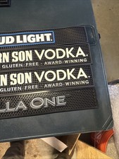 Lot of 4 Bar Rail Mat Barware Man Cave 3.5x20.5 thick rubber