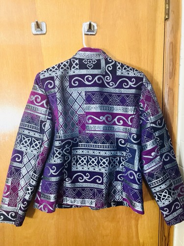 Abito Fienile Donna M Zip Viola Giacca Arazzo - Foto 5 di 10